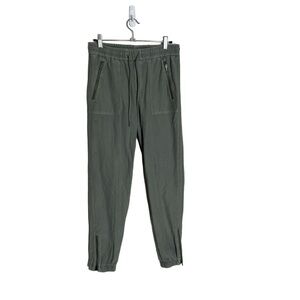 Athleta Olive Green Zipper Ankle Joggers 0